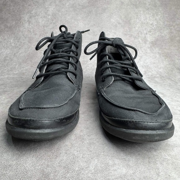 OluKai Nalukai Kapa Boots Mens 10 Shoes Black Canvas Lace Up Casual Chukka Shoes main image 4